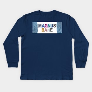 Glittery Magnus Bane Kids Long Sleeve T-Shirt